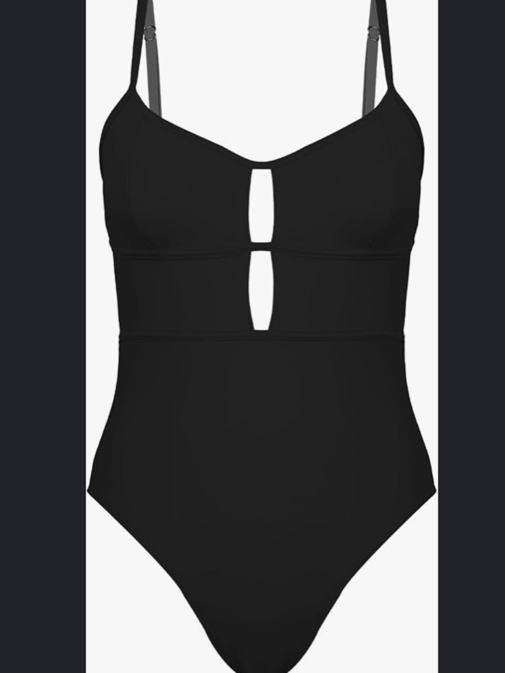 NWT- Cupshe Black Cutout One-Piece Swimsuit - Picture 8 of 9